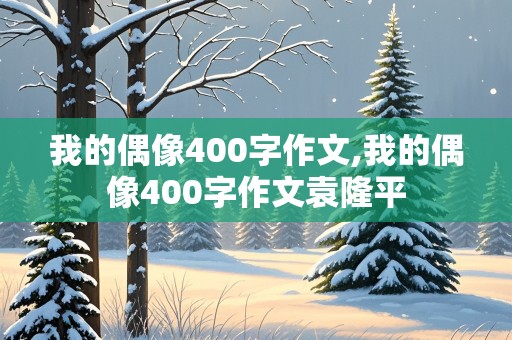 我的偶像400字作文,我的偶像400字作文袁隆平