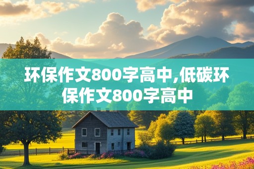 环保作文800字高中,低碳环保作文800字高中