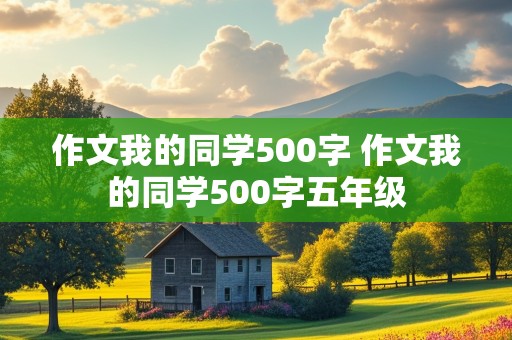 作文我的同学500字 作文我的同学500字五年级