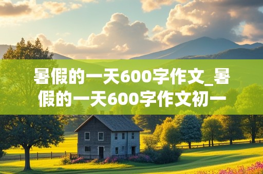 暑假的一天600字作文_暑假的一天600字作文初一