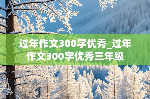 过年作文300字优秀_过年作文300字优秀三年级