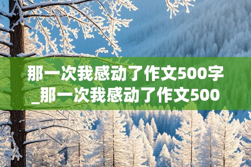 那一次我感动了作文500字_那一次我感动了作文500字左右