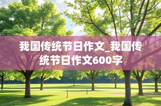 我国传统节日作文_我国传统节日作文600字