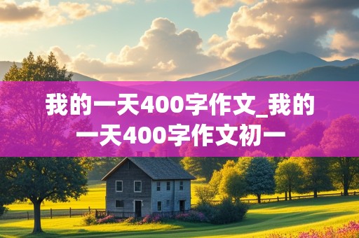 我的一天400字作文_我的一天400字作文初一