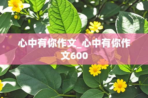 心中有你作文_心中有你作文600