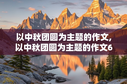 以中秋团圆为主题的作文,以中秋团圆为主题的作文600字