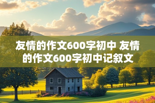 友情的作文600字初中 友情的作文600字初中记叙文