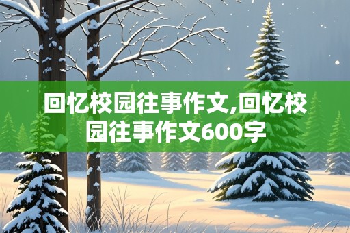 回忆校园往事作文,回忆校园往事作文600字