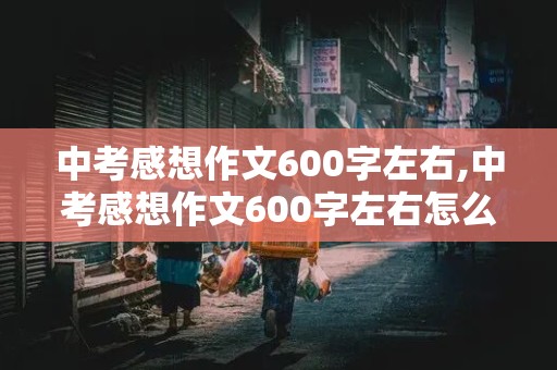 中考感想作文600字左右,中考感想作文600字左右怎么写