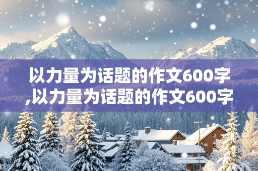 以力量为话题的作文600字,以力量为话题的作文600字初中作文