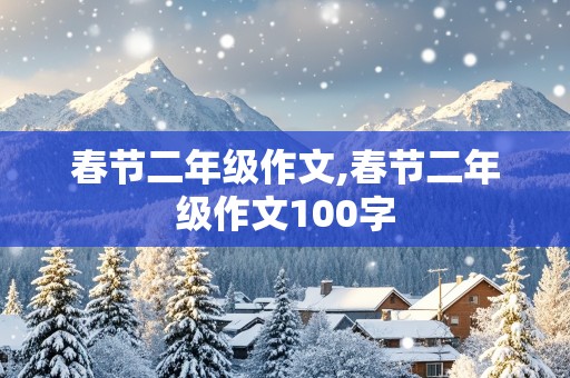 春节二年级作文,春节二年级作文100字