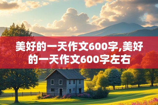 美好的一天作文600字,美好的一天作文600字左右