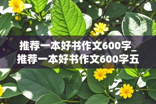 推荐一本好书作文600字_推荐一本好书作文600字五年级