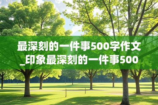 最深刻的一件事500字作文_印象最深刻的一件事500字作文