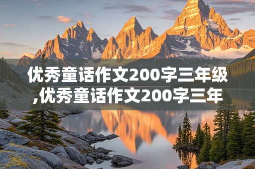 优秀童话作文200字三年级,优秀童话作文200字三年级上册