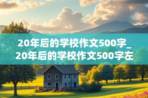 20年后的学校作文500字_20年后的学校作文500字左右