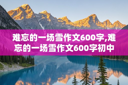 难忘的一场雪作文600字,难忘的一场雪作文600字初中