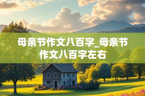 母亲节作文八百字_母亲节作文八百字左右