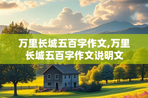 万里长城五百字作文,万里长城五百字作文说明文