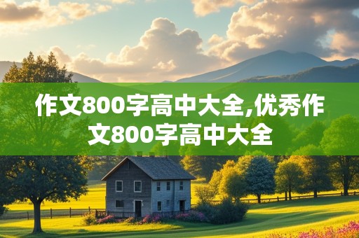 作文800字高中大全,优秀作文800字高中大全